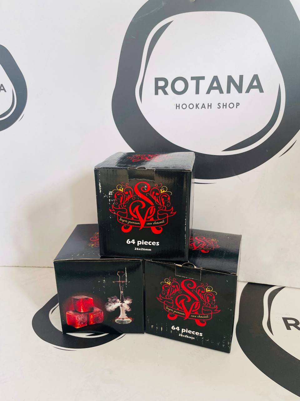 hookah charcoal 64mm